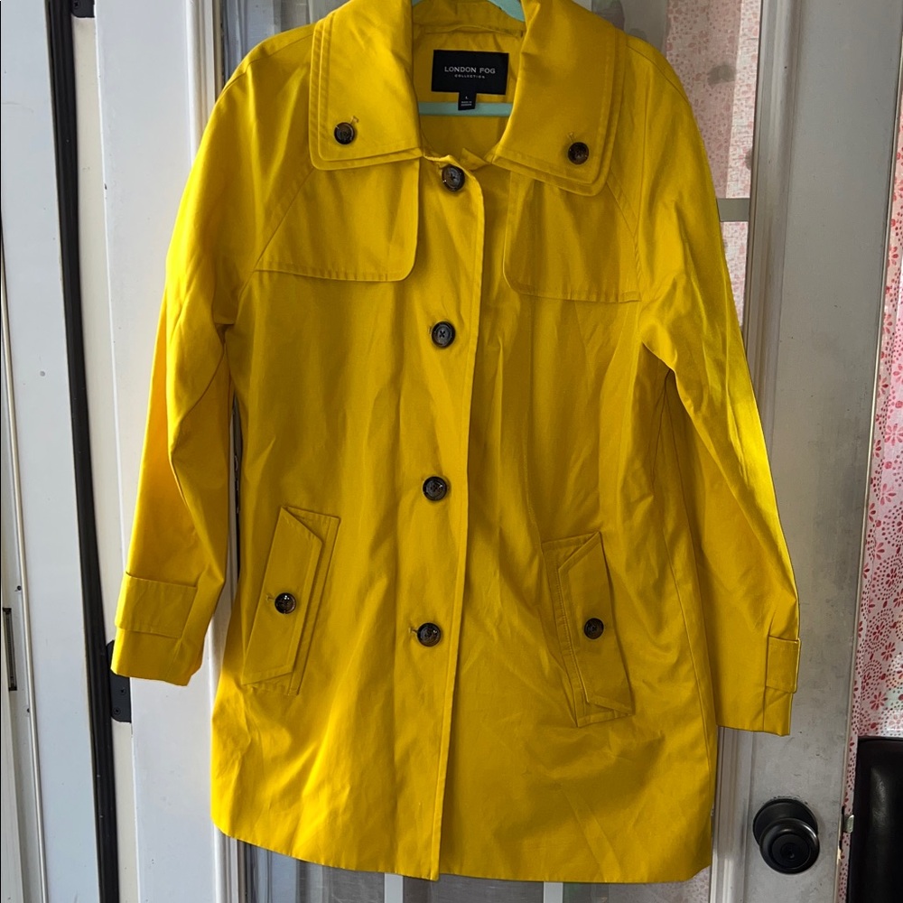 London Fog Women's Vibrant Yellow Trench Coat